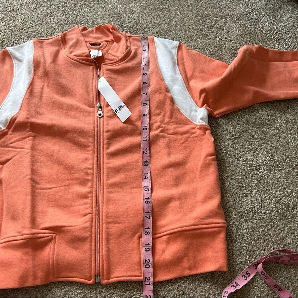 FAL by Jeffrey Grubb orange full zip jacket NWT L - Picture 7 of 7